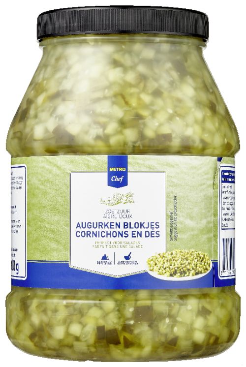 Augurken blokjes (GHERKIN CUBES) POT 2400 ML