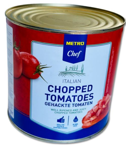 Tomaten blokjes in blik (CHOPPED) 2550G