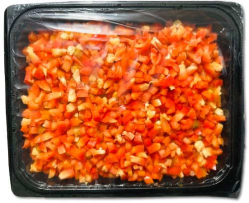 Paprika blokjes Rood (RED DICES) per kg