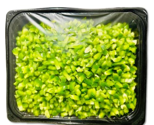Paprika blokjes Groen (Green DICES) per kg
