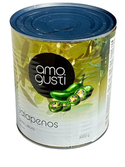 Jalapeño Groen (Green) schijven Peper 3 kg in blik