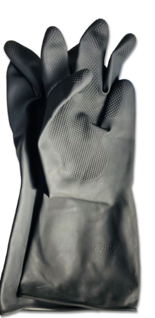 Handschoenen (afwas) zwart Lang Maat L (per paar)